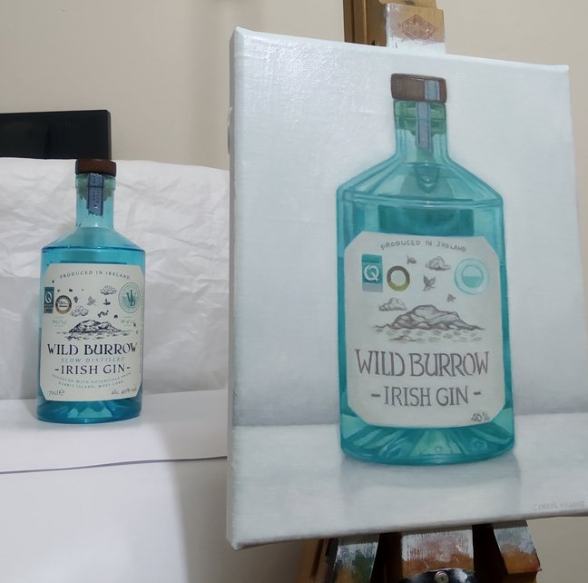Gin, oil, painting, connor, maguire, covid, wild burrows,