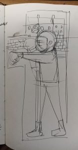 Sketch of the Cross painting by Connor Maguire
